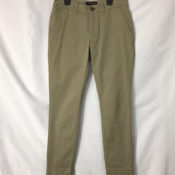 Banana Republic Women’s Girlfriend Fit Army Green Pants Size 0 Like-NEW - Picture 4 of 7